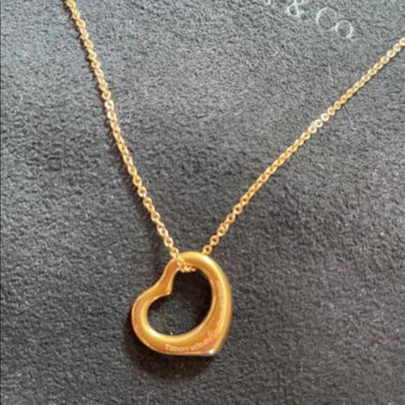 Authentic Tiffany & Co Open Heart Pendant - Picture 3 of 5